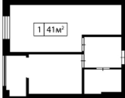 1-комнатная 41 м² в ЖК Сімейна Фортеця от застройщика, с. Струмовка