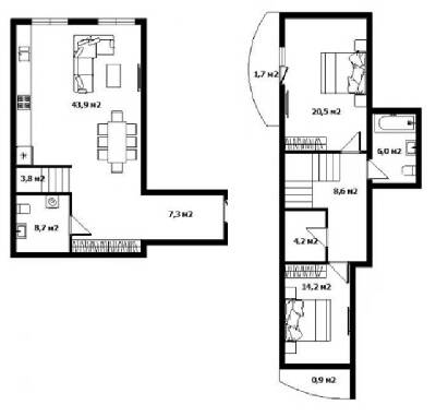 Дворівнева 121.4 м² в ЖК Сакура від 34 950 грн/м², Ужгород