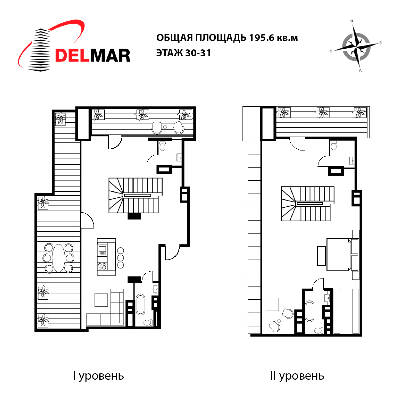 3-кімнатна 195.6 м² в ЖК Delmar від 52 200 грн/м², Київ