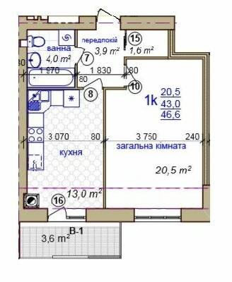 1-комнатная 46.6 м² в ЖК на ул. Жасминовая, 5 от 18 000 грн/м², Львов