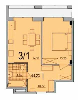 1-кімнатна 44.23 м² в ЖК Comfort City від 26 150 грн/м², Дніпро