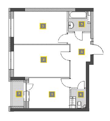 2-кімнатна 65.46 м² в ЖК Campus від 26 970 грн/м², Київ