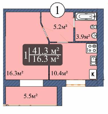 1-комнатная 41.3 м² в ЖК Мечта от 12 500 грн/м², Чернигов