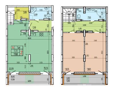 Двухуровневая 119.6 м² в ЖК Акварели-2 от 17 500 грн/м², г. Вишневое