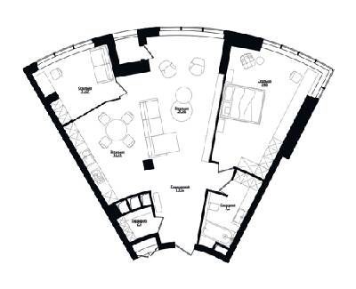 2-комнатная 101 м² в ЖК Skyline от 109 900 грн/м², Киев