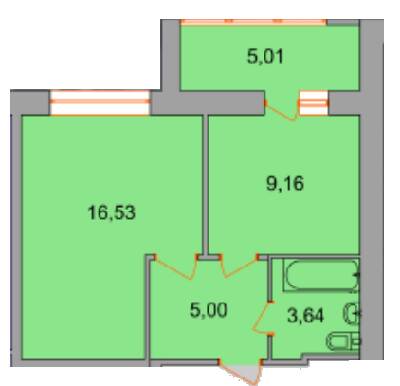 1-кімнатна 39.36 м² в ЖК на вул. Академіка Янгеля від 19 400 грн/м², Вінниця