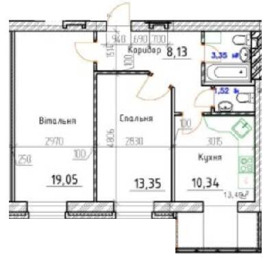 2-комнатная 55.74 м² в ЖК Затишна Фазенда от 15 300 грн/м², пгт Стрижавка