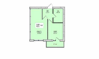 1-комнатная 32.89 м² в ЖК Зеленый квартал от 13 500 грн/м², г. Новоград-Волынский