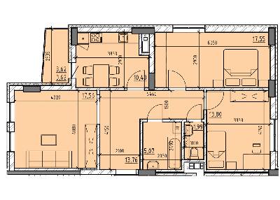 2-кімнатна 83.74 м² в ЖК Topolis від 18 548 грн/м², Львів