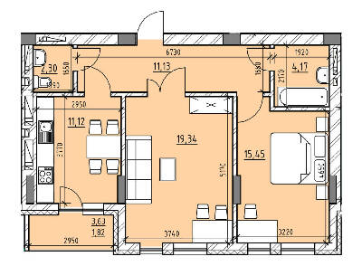 2-комнатная 65.33 м² в ЖК Велика Британія от 18 250 грн/м², Львов