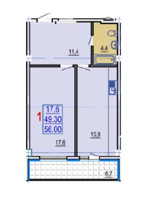 1-комнатная 56 м² в ЖК Gaudi Hall от 17 500 грн/м², Харьков