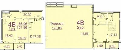 Двухуровневая 157.96 м² в ЖК Аксиома от 22 750 грн/м², Харьков