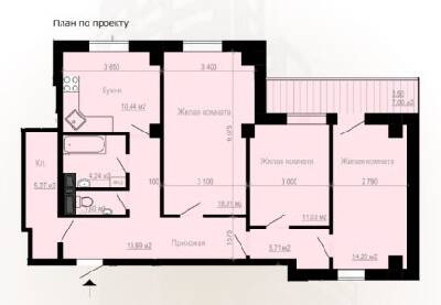 2-комнатная 86.6 м² в ЖК Дом на Зерновой от 14 400 грн/м², Харьков