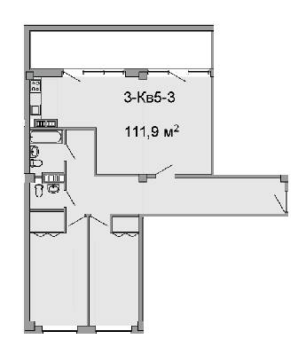 3-комнатная 111.9 м² в ЖК Троицкий от 38 250 грн/м², Днепр