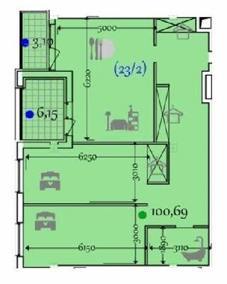 2-кімнатна 109.94 м² в ЖК Comfort City від 27 700 грн/м², Дніпро