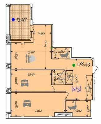 2-кімнатна 121.9 м² в ЖК Comfort City від 27 700 грн/м², Дніпро