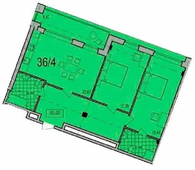 2-комнатная 93.02 м² в ЖК Comfort City от 26 150 грн/м², Днепр