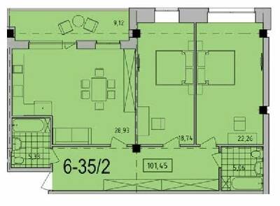 2-кімнатна 101.45 м² в ЖК Comfort City від 27 700 грн/м², Дніпро