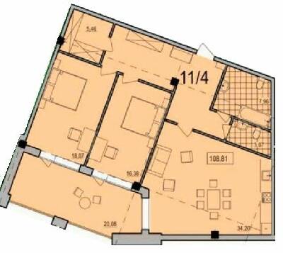 2-комнатная 108.81 м² в ЖК Comfort City от 27 700 грн/м², Днепр