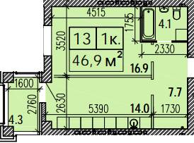 1-кімнатна 46.9 м² в ЖК Suncity від 18 000 грн/м², Дніпро