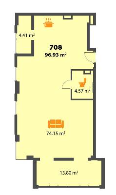 Вільне планування 96.93 м² в ЖК П'ятий континент від 26 250 грн/м², Дніпро