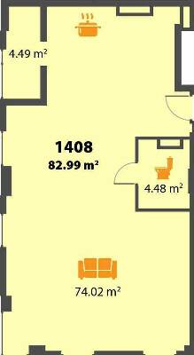 Свободная планировка 82.99 м² в ЖК Пятый континент от 26 250 грн/м², Днепр