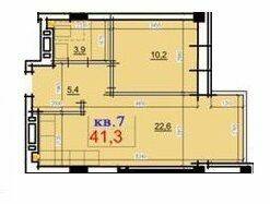 1-комнатная 41.3 м² в ЖК Loft Smart от 28 850 грн/м², Днепр