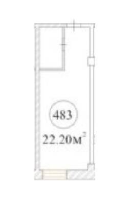 1-комнатная 22.2 м² в ЖК Французский квартал от застройщика, Харьков