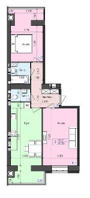 2-комнатная 67.58 м² в ЖК Атлант от 17 500 грн/м², Луцк