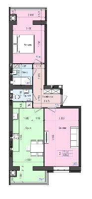 2-кімнатна 68.62 м² в ЖК Атлант від 14 600 грн/м², Луцьк