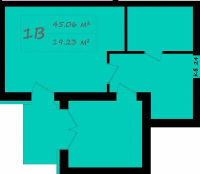 1-кімнатна 45.06 м² в ЖК Італійський від 17 500 грн/м², с. Тарасове