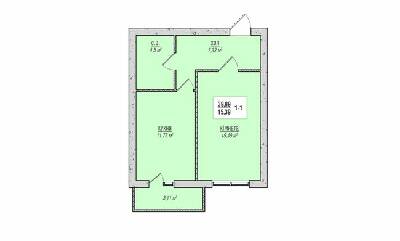 1-комнатная 39.99 м² в ЖК Зеленый квартал от 13 500 грн/м², г. Новоград-Волынский