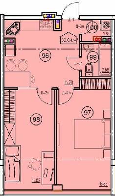 2-комнатная 51.25 м² в ЖК Arcadia Sky от 35 900 грн/м², Одесса