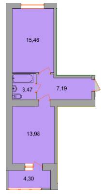 1-кімнатна 44.4 м² в ЖК на вул. Академіка Янгеля від 19 400 грн/м², Вінниця