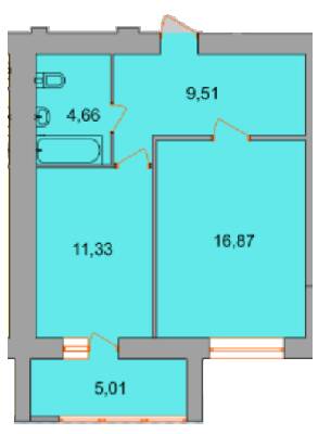 1-кімнатна 47.38 м² в ЖК на вул. Академіка Янгеля від 19 050 грн/м², Вінниця