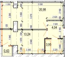 1-кімнатна 42.64 м² в ЖК Перлина Поділля від 20 000 грн/м², Вінниця