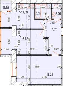 2-кімнатна 61.81 м² в ЖК Перлина Поділля від 20 000 грн/м², Вінниця