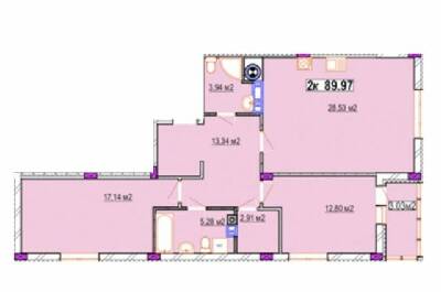 2-комнатная 89.97 м² в ЖК Родинний маєток от 19 500 грн/м², Винница