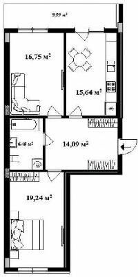 2-кімнатна 73 м² в ЖК Park Land від 22 100 грн/м², Ужгород