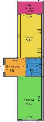 1-комнатная 48.54 м² в ЖК LaLaLand от 25 500 грн/м², Киев