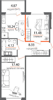 2-кімнатна 56.44 м² в ЖК Welcome Home на Стеценка від 28 000 грн/м², Київ