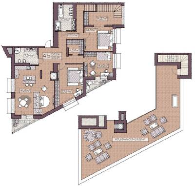 Двухуровневая 185.91 м² в КД Concordia от 61 550 грн/м², Киев