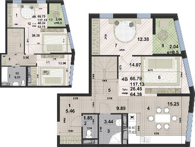 Дворівнева 117.13 м² в ЖК Paradise Avenue від 22 000 грн/м², с. Крюківщина