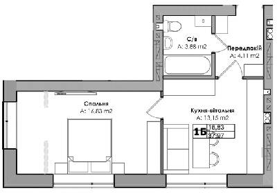1-комнатная 37.97 м² в ЖК Story House от 23 700 грн/м², г. Ирпень
