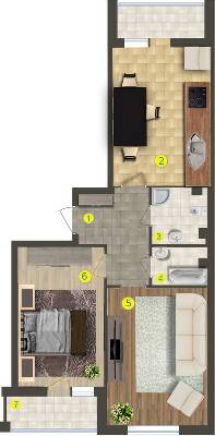 2-комнатная 80.2 м² в ЖК Сан Сити от застройщика, с. Петропавловская Борщаговка