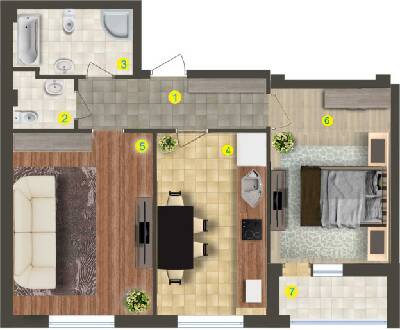 2-комнатная 71.4 м² в ЖК Сан Сити от застройщика, с. Петропавловская Борщаговка