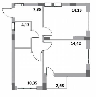 2-кімнатна 56.19 м² в ЖК Green Side від 21 000 грн/м², м. Ірпінь