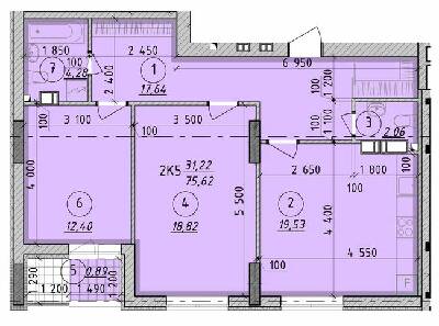 2-комнатная 75.62 м² в ЖК Борисо-Глебский 2 от 18 150 грн/м², г. Вышгород