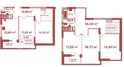 Двухуровневая 125.79 м² в ЖК Crystal Avenue от 17 900 грн/м², с. Петропавловская Борщаговка