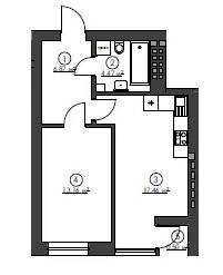 1-комнатная 42.46 м² в ЖК Гостомельские Липки-3 от 11 500 грн/м², пгт Гостомель